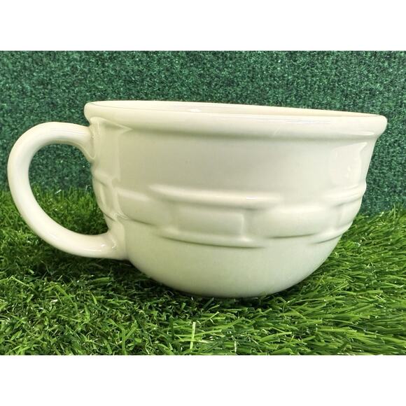 Longaberger Woven Traditions Ivory Cappuccino Cup /Soup Bowl & Saucer - Picture 7 of 7